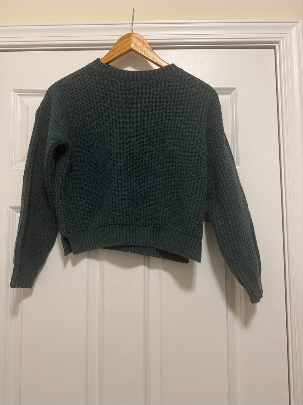 Old Navy Dark Green Textured Crewneck Sweater